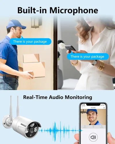 Miniatura 2 de Antenas Duales para Wi-Fi Mejorado con IA de Detección Humana 2K 3.0MP Sistema de Cámara de Seguridad Inalámbrica, Kits de DVR de Vigilancia