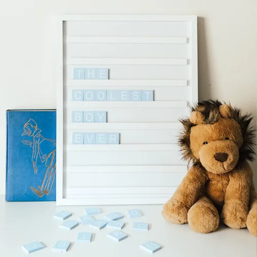 Miniatura 6 de Stiles 92 fichas de letras premium para tablero de fichas, solo letras, no incluye tablero de letras, alfabeto de crucigrama de madera Nogal