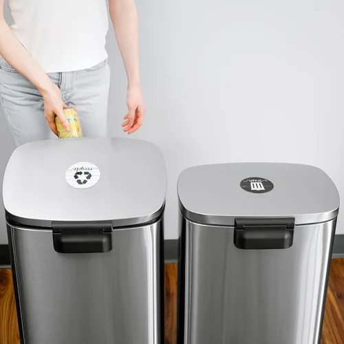 Miniatura 5 de Imanes rústicos de basura y reciclaje, imán de reciclaje de granja de 3.5 pulgadas para basura, calcomanías magnéticas de reciclaje para cubo