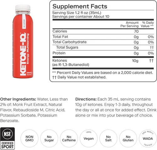 Miniatura 2 de Ketone-IQ Bebida de suplemento de cetona exógena – 30 porciones con 10 g de cetonas por porción Apoyo rápido a la cetosis, energía y enfoque