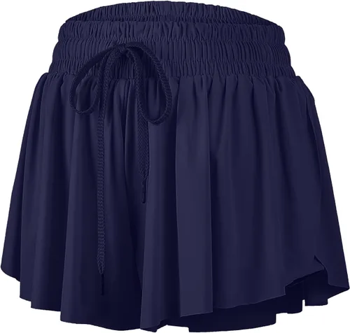 Miniatura 70 de Blaosn Pantalones cortos atléticos fluidos para mujer, gimnasio, yoga, entrenamiento, correr, pantalones cortos de tenis, falda falda linda, ropa