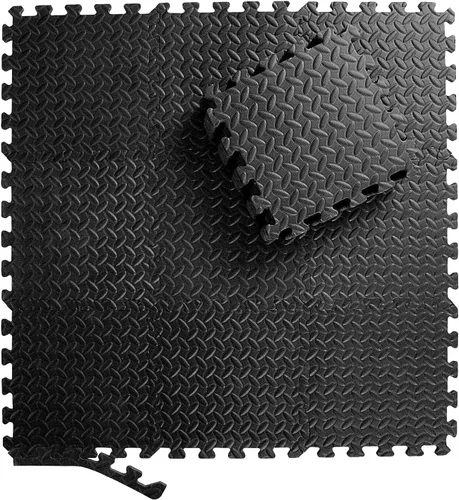 Miniatura 6 de Febyyer Tapete de espuma suave entrelazado – Juego de 20 azulejos protectores de suelo de gimnasio, alfombrillas de ejercicio EVA rompecabezas