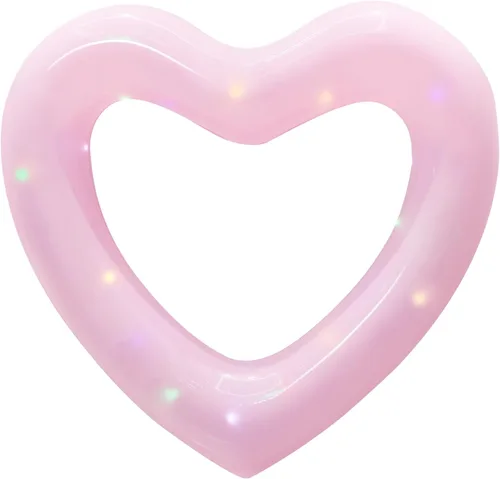 Miniatura 8 de Inflatable Heart Pool Float, Sweet Love Swim Rings Float Loungers Tube for Summer Water Fun Beach Party Toys for Adults