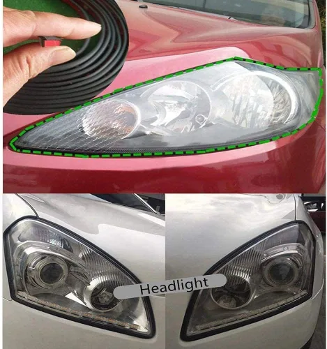 Miniatura 4 de Tira de sellado de goma en forma de T de 16.4 pies 5M, burletes universales autoadhesivos para moldura de bordes de parabrisas de automóvil, sellado