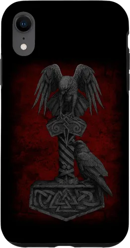 Miniatura 24 de Funda Huginn y Muninn de Mjolnir Odín de Thor para iPhone 14 Mitología nórdica vikinga