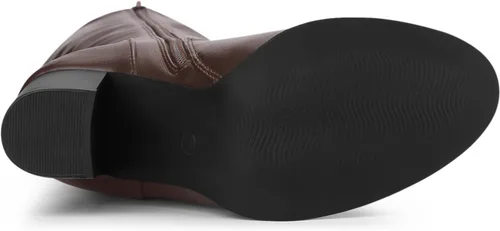 Miniatura 5 de Allegra K Botas altas hasta la rodilla con tacón redondo y puntera redonda para mujer