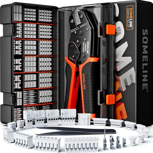 Kit de herramienta de engarce conector SOMELINE, juego de conectores JST-SH 1.0mm/PH 2.0mm, 21 tipos de conectores, engarce con trinquete de 32-22