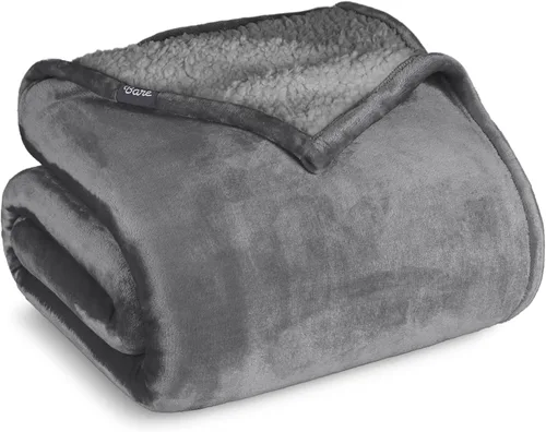 Miniatura 26 de Manta de forro polar de sherpa Bare Home - Tamaño para Lanzar/Viajar - Manta para cama, sofá y sofá cama - Cálida y ligera - Esponjosa y suave