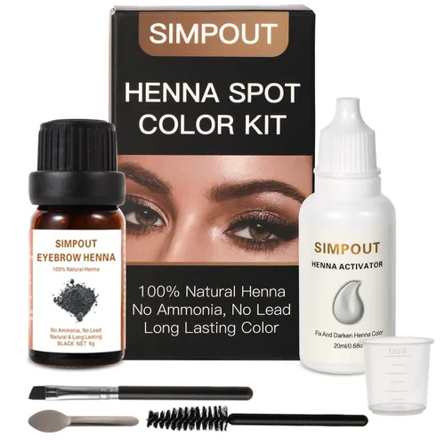 Miniatura 8 de Tinte de cabello de henna natural puro, a prueba de agua y manchas, uso profesional en el hogar y en el salón, fácil de aplicar (marrón oscuro)