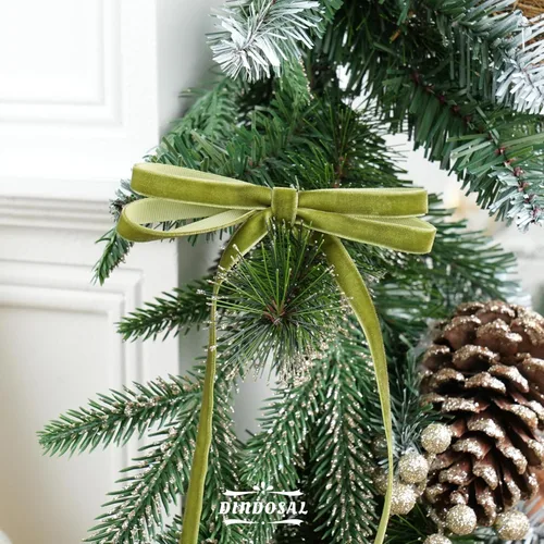 Miniatura 9 de Cinta de terciopelo verde musgo de 3/8 pulgadas de una sola cara, cinta de terciopelo fina para envolver regalos, verde oliva para decoraciones