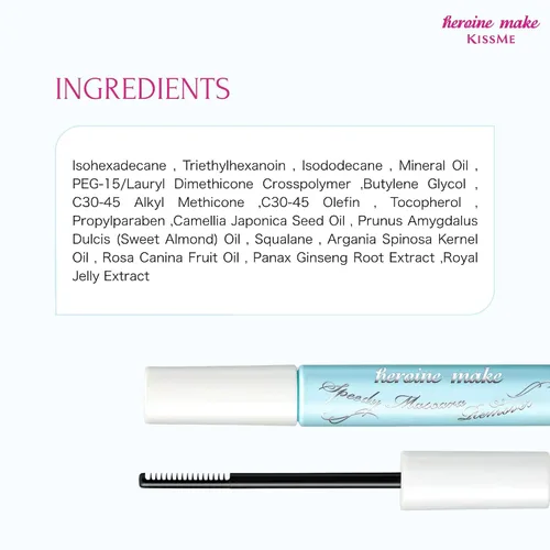 Miniatura 7 de Heroine Make by KissMe Speedy Removedor de Rímel, Removedor de Maquillaje de Ojos Suave para Rímel a Prueba de Agua, Limpiador de Acción Rápida y No