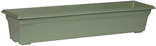Miniatura 5 de Root & Vessel Countryside Flower Box Planter, Blanco, 30 Pulgadas