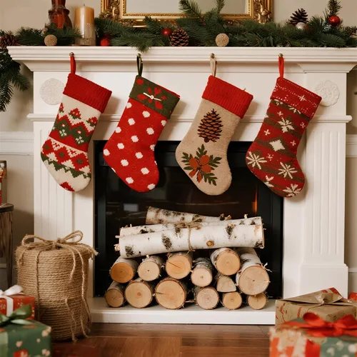 Miniatura 5 de Sancodee Paquete de 6 troncos de abedul blanco para chimenea - Troncos de árbol de abedul para decoración, leña decorativa para repisa falsa