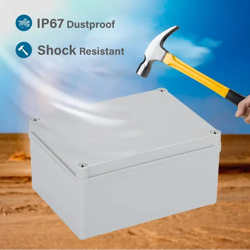 Miniatura 7 de Inkbird Plus Caja de conexiones de plástico, IP67 a prueba de polvo e impermeable, caja de bricolaje duradera para proyectos eléctricos, 8 x 6 x 4