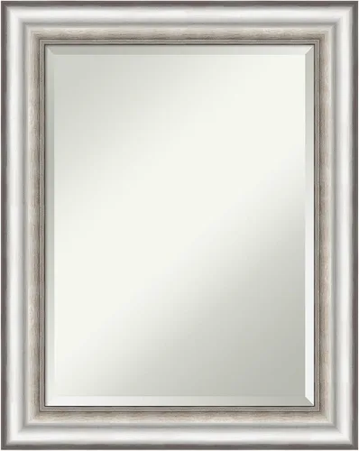 Miniatura 11 de Amanti Art Espejo de pared plateado de 25 x 21 pulgadas, espejo rectangular plateado de salón para baño, decoración de pared de sala de estar, marco