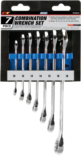 Miniatura 2 de Performance Tool W30001 MM - Juego de llaves de peine pulidas, 7 piezas, 1 paquete