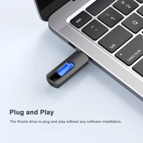 Miniatura 4 de JUANWE Paquete de 2 unidades flash USB de 128 GB, unidad flash USB 3.0 retráctil deslizante, memoria USB portátil con orificio para cordón, unidad 2