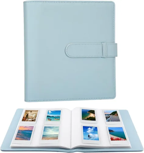 Ruibytree Mini álbum de fotos de 256 bolsillos, se adapta a cámara instantánea Fujifilm Instax Mini 12 11 9 40 90 8 7 Evo LiPlay, cubierta de cuero