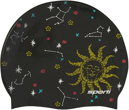 Miniatura 37 de Sporti Gorra de natación de silicona con diseño gráfico con altura de 7.6 pulgadas, apertura de 7.5 pulgadas, gorra de natación antideslizante