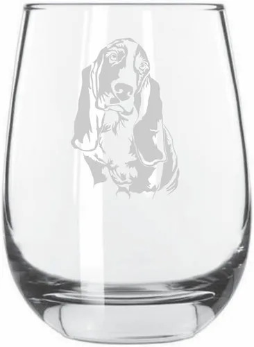 Miniatura 262 de Sakhalin Husky Dog - Copa de vino grabada personalizada de 15.25 onzas sin tallo