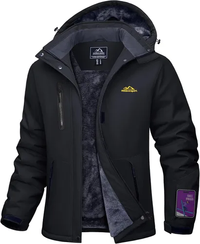 Miniatura 8 de MAGCOMSEN Abrigos de invierno para mujer, impermeables, aislados, para nieve, esquí, capucha, forro polar, cálido, montaña, snowboard, cortavientos