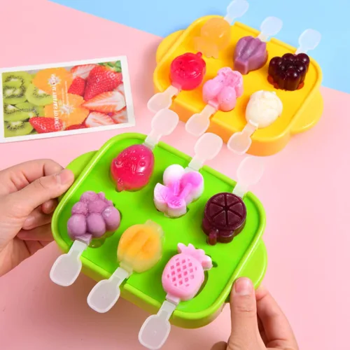 Miniatura 7 de Moldes de paletas de 6 piezas, moldes para paletas de hielo, molde de silicona sin BPA, para helados, pequeño, para congelador, hecho en casa