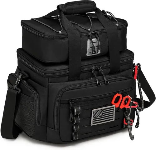 Bolsa de aparejos de pesca, bolsa de almacenamiento de carretes de pesca desmontable, organizador de equipo de pesca, equipo de pesca duradero, con