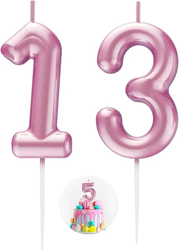 Miniatura 76 de Velas número 2 arcoíris con número 3D de feliz cumpleaños para decoración de fiesta de pastel de cumpleaños, suministros de celebración
