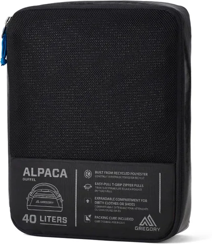 Miniatura 17 de Gregory Alpaca - Bolsa de lona resistente al agua para viajes de aventura y equipo con cubo de embalaje incluido, Negro obsidiana, 100L