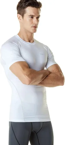 Miniatura 4 de TSLA Camisas térmicas de compresión de manga corta para hombre, camiseta deportiva deportiva atlética, camiseta para correr con equipo de invierno