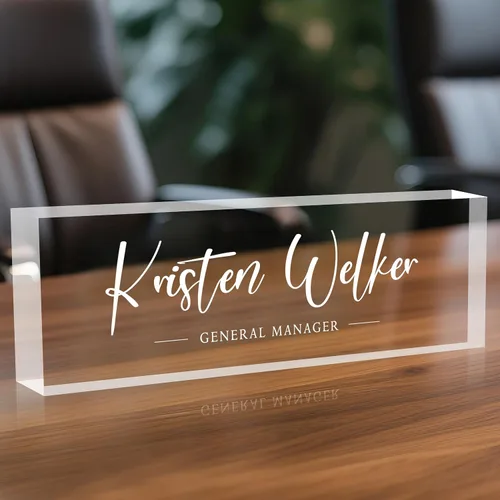 Miniatura 25 de Placa de nombre personalizada para escritorio Placa de nombre de escritorio personalizada Regalos personalizados de agradecimiento para jefe