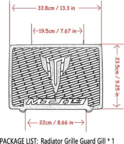 Miniatura 3 de Cubierta protectora de rejilla de radiador de motocicleta para Yamaha MT09 FZ09 FZ-09 MT-09 Tracer900 2014-2020