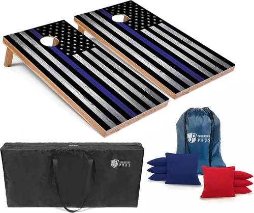 Miniatura 22 de Tailgating Pros - Juego de tableros para juego de cornhole con bolsas de maíz y estuche de transporte - Lanzamiento de agujero de maíz de 4 x 2 pies