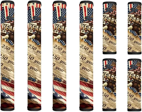 Miniatura 15 de America250 Refrigerator Door Handle Covers Set of 8 Fridge Oven Dishwasher Kitchen Appliance Protector for 250 Years of American Independence Get