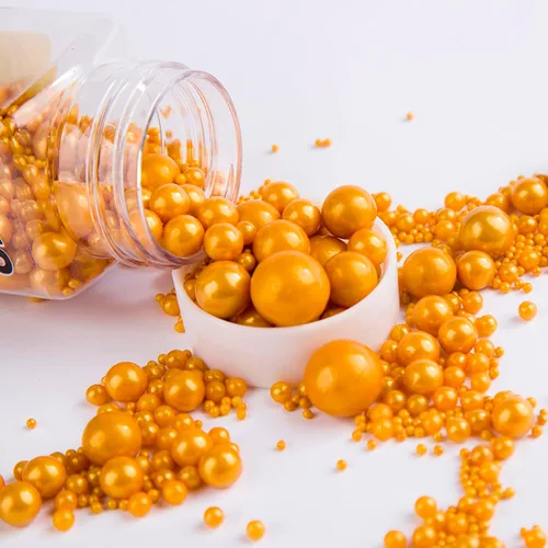 Miniatura 16 de Sentovac Green Pearls - Mezcla de chispas Gránulos comestibles para pasteles, 1 botella de 4.23 onzas / 4.23 oz para bodas, fiestas, hornear