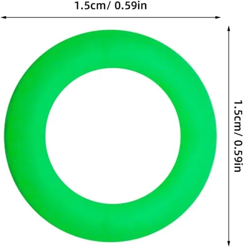 Miniatura 7 de BESPORTBLE Estacas de tienda de campaña de silicona O-Rings: 50 piezas de anillos de uñas de tienda que brillan en la oscuridad, accesorio