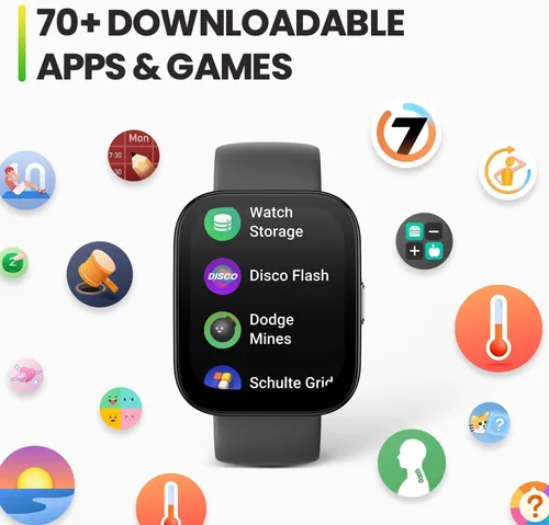 Miniatura 4 de Amazfit Bip 5 - Reloj inteligente de 1.811 in, GPS, Amazon Alexa integrado, llamadas Bluetooth, batería de 10 días, frecuencia cardíaca y VO2 Max