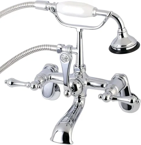 Miniatura 3 de Kingston Brass AE51T8 Grifo vintage para bañera, níquel cepillado, 13.13 x 7 x 11.5 cepillado níquel