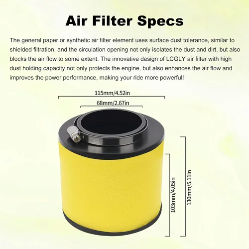 Miniatura 2 de Filtro de aire 17254-HC5-900 y filtro de aceite y bujía compatible con Honda TRX300 TRX300FW TRX400FW TRX450S TRX450ES TRX450FE TRX450FM 1992-2000