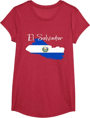 Miniatura 65 de Camiseta con la bandera de El Salvador, mapa de El Salvador, camiseta de Salvador para mujer