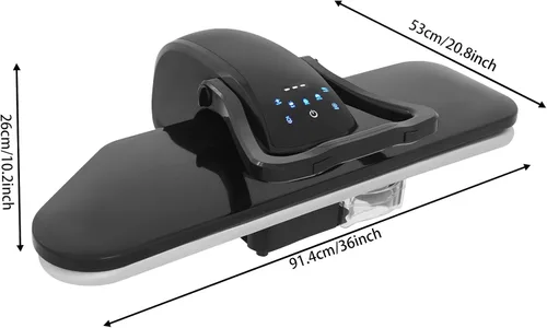 Miniatura 2 de Prensa de vapor inteligente de 36 pulgadas, prensa de vapor digital grande de 1600 W 110 V, plancha comercial profesional con pantalla táctil e Negro
