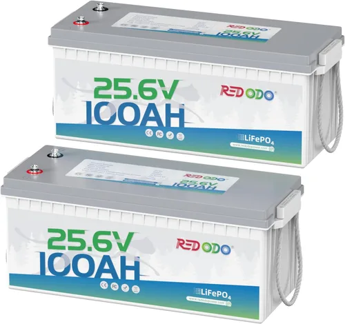 Miniatura 26 de Redodo Batería LiFePO4 de litio de 12 V 100 Ah, batería del grupo 31 integrada en BMS de 100 A, hasta 15000 ciclos, 10 años de vida útil, perfecta