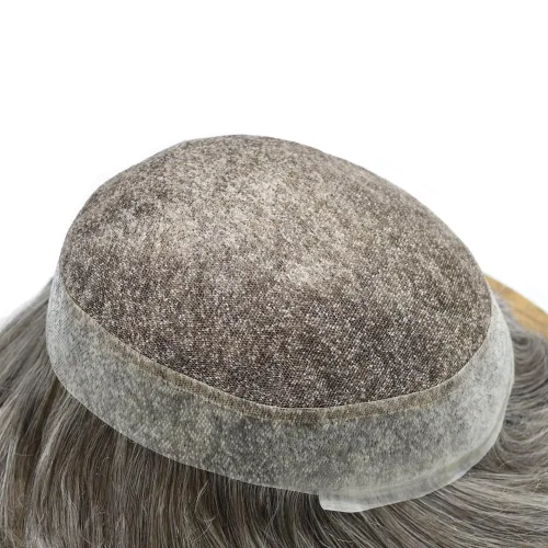 Miniatura 276 de Sistema de reemplazo de cabello de encaje francés para hombre, piezas de cabello de aspecto natural, encaje frontal, negro, marrón, rubio, gris