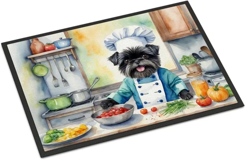 Caroline's Treasures DAC6179MAT Affenpinscher - Tapete para puerta delantera, para interiores y exteriores, para entrada, antideslizante, lavable,