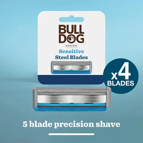 Miniatura 4 de Bulldog Cuidado de la piel - Cuchillas de acero sensibles - Recambios de cuchillas de afeitar para hombre - Contiene 4 cabezales de hoja