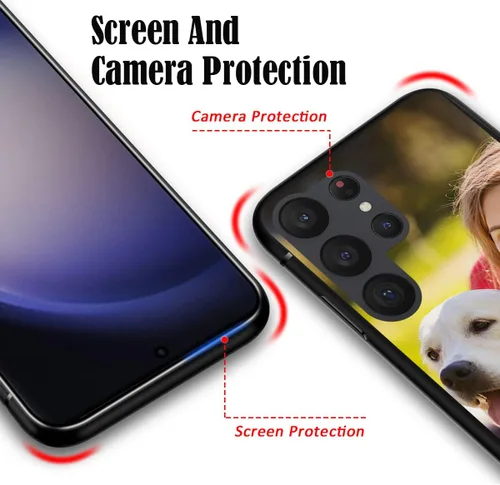 Miniatura 6 de Funda personalizada para Samsung Galaxy S23 Ultra con nombre de foto y texto - Funda suave y fina para teléfono móvil S 23 Ultra (negra) de 6.8