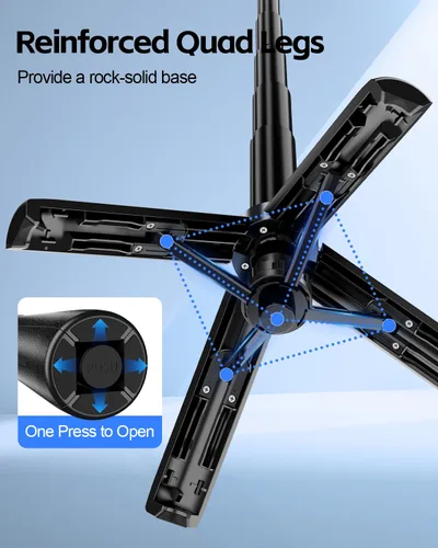 Miniatura 4 de UBeesize Mini trípode magnético para selfie stick con control remoto recargable, trípode de bolsillo para iPhone/Android, soporte de viaje compacto