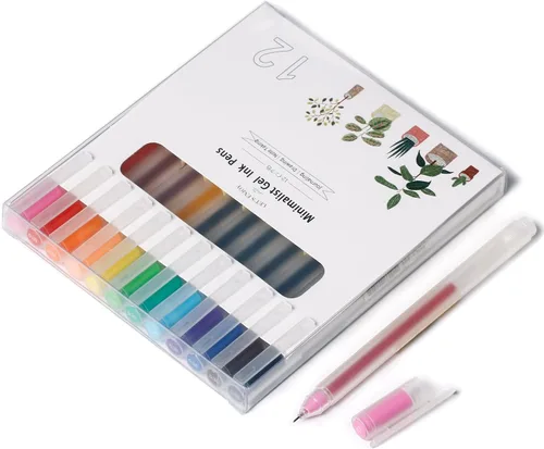 Miniatura 7 de OBE WISEUE Bolígrafos Rollerball de Punta Fina con Escritura Suave para Profesores, Bolígrafos con Punta Bullet de Tinta Negra 0.020 in (0.5mm)