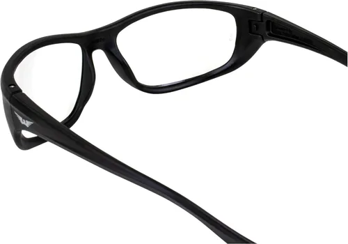 Miniatura 4 de Global Vision Hercules-6 - Gafas de seguridad para tiro de ciclismo, 2 pares, monturas negras con lentes transparentes y ahumadas