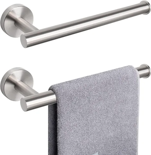 NearMoon Soporte para Toalla de Mano/Anillo para Toalla, Barra de Toalla de Mano de Acero Inoxidable Gruesa para Baño, Estante para Toallas Montado